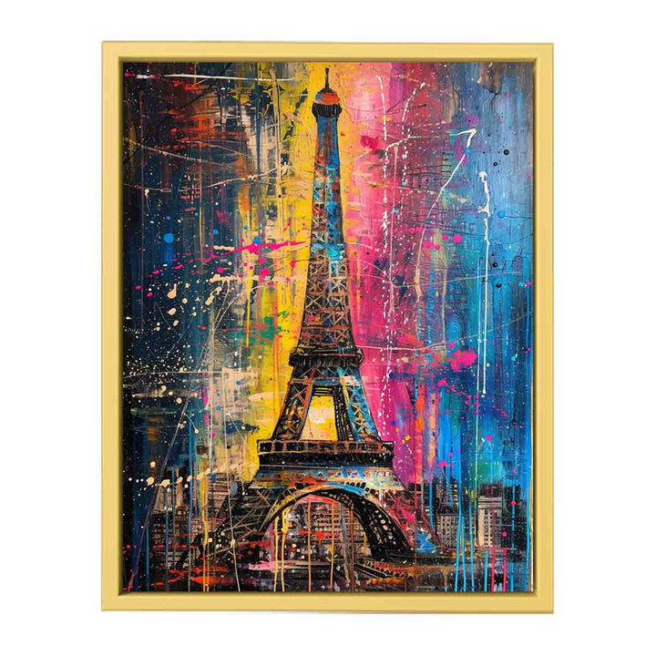 Eiffel Tower Abstract  Art  Poster