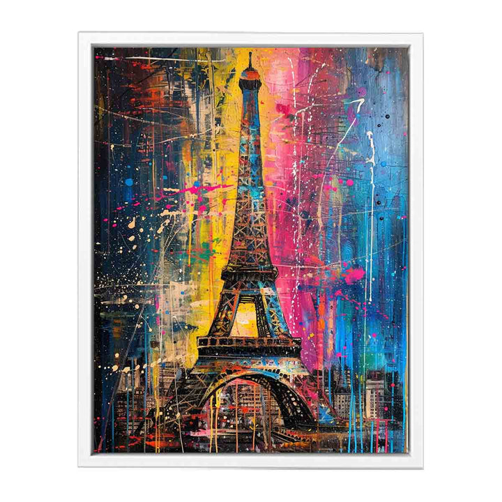 Eiffel Tower Abstract  Art  Canvas Print