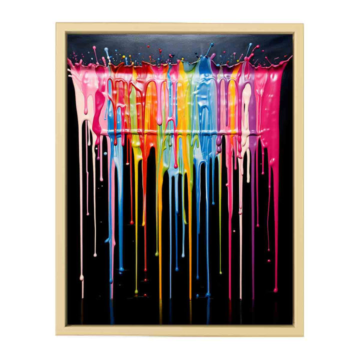 Paint Drips Art Framed Print