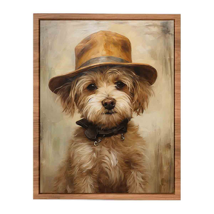 Dog Wearing Hat Art  Painting