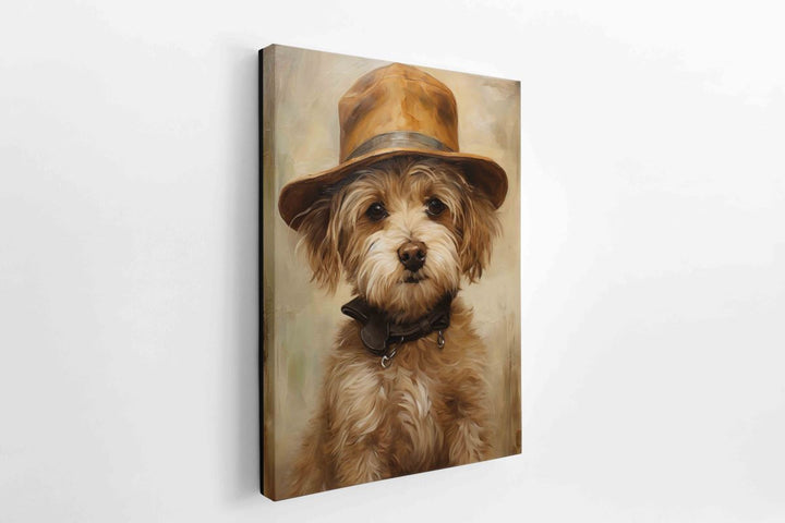 Dog Wearing Hat Art 