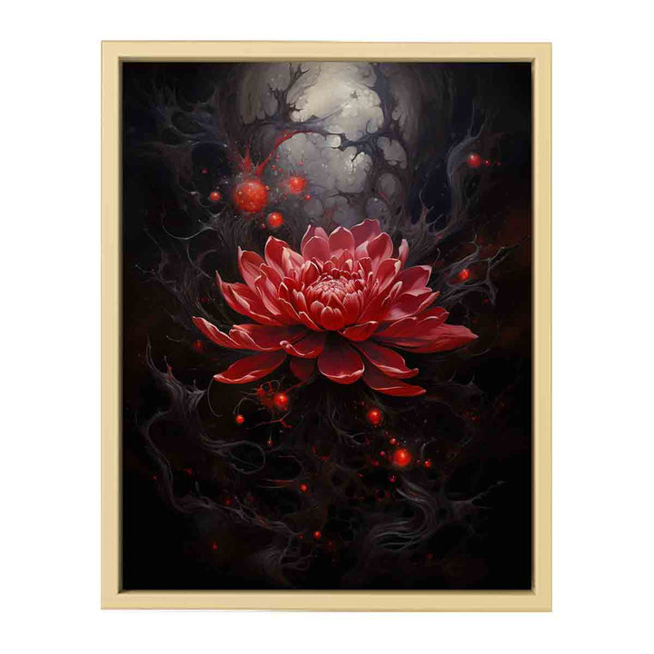 Black Red Rose Art Framed Print