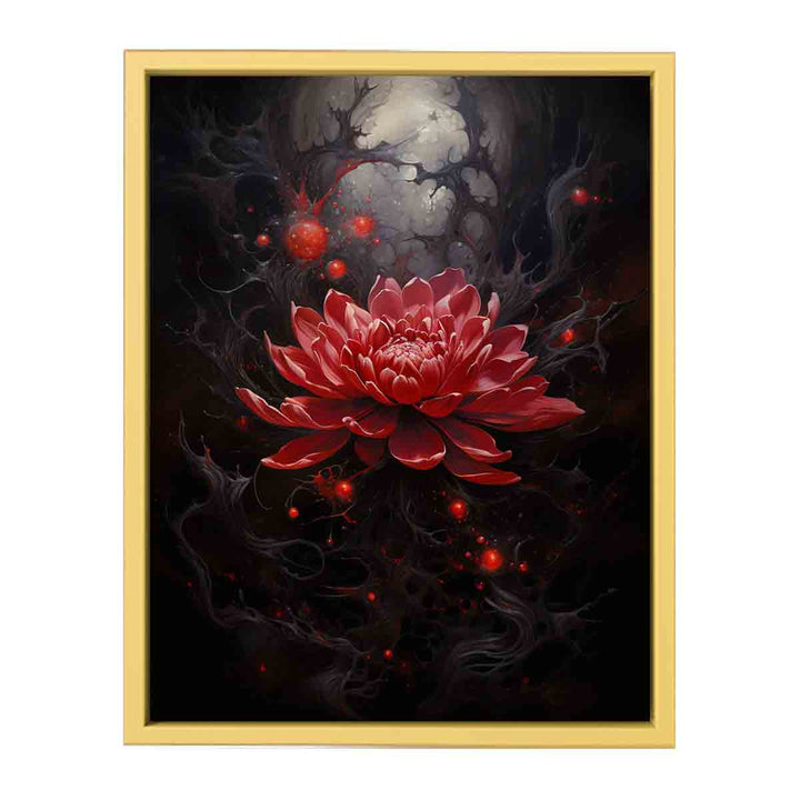 Black Red Rose Art  Poster