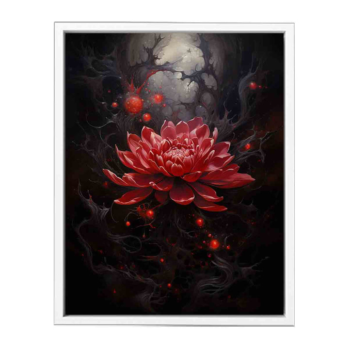 Black Red Rose Art  Canvas Print