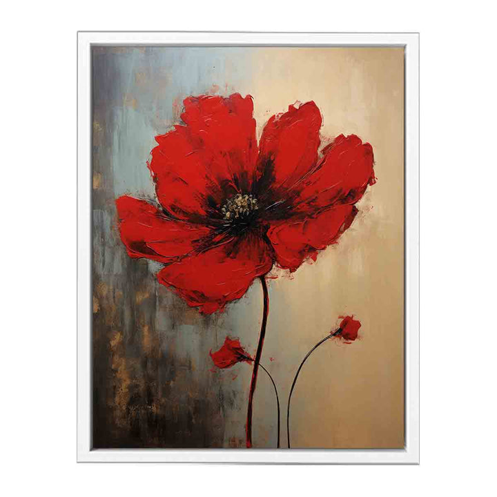 Red flower Art  Canvas Print