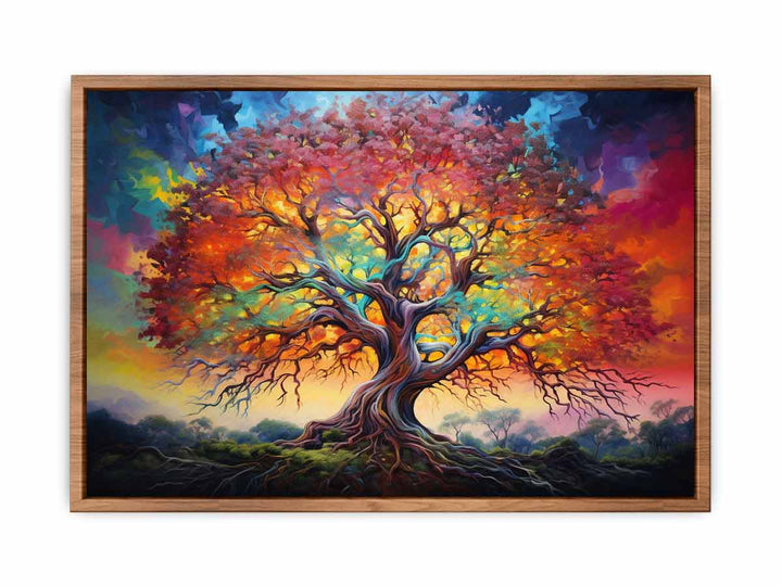 Multicolor Tree Art  Painting