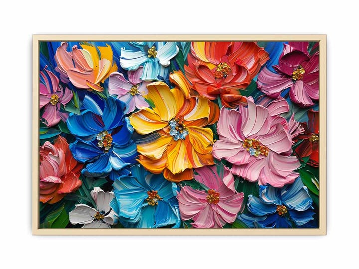 Abstract  Flowers Art Framed Print