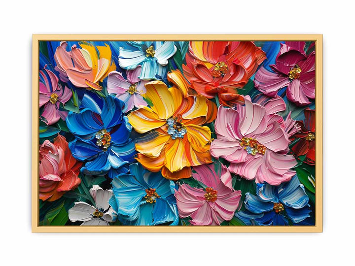 Abstract  Flowers Art  Poster