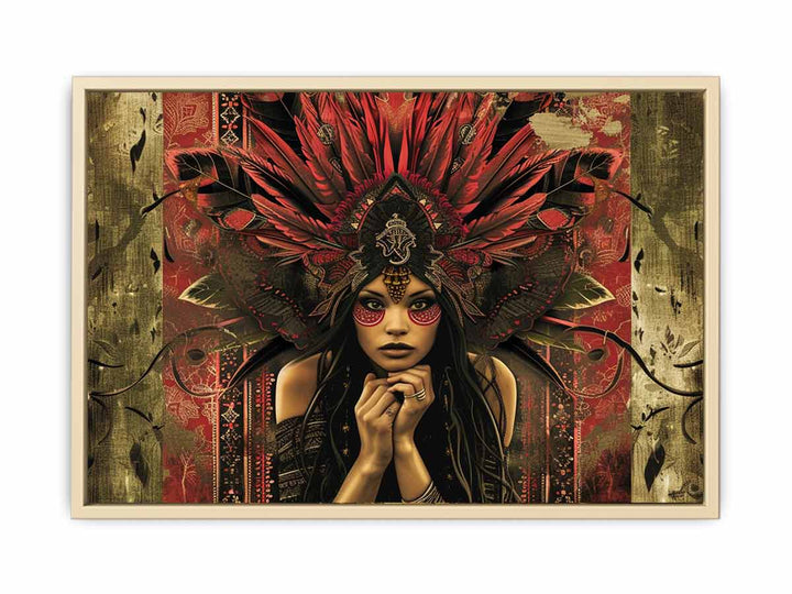 Tribe lady Art Framed Print