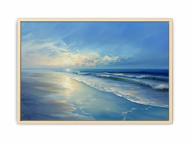 Calm Beach Painting Framed Print