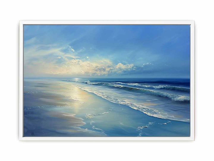 Calm Beach Painting  Canvas Print