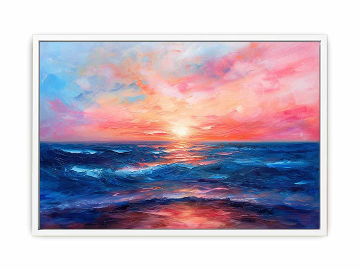 Pink Sea Art  Canvas Print