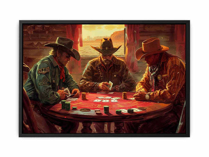 Cowboys Playing Poker 