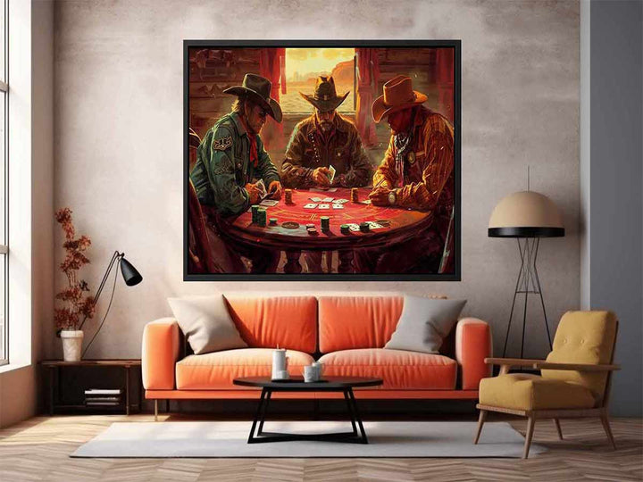 Cowboys Playing Poker 