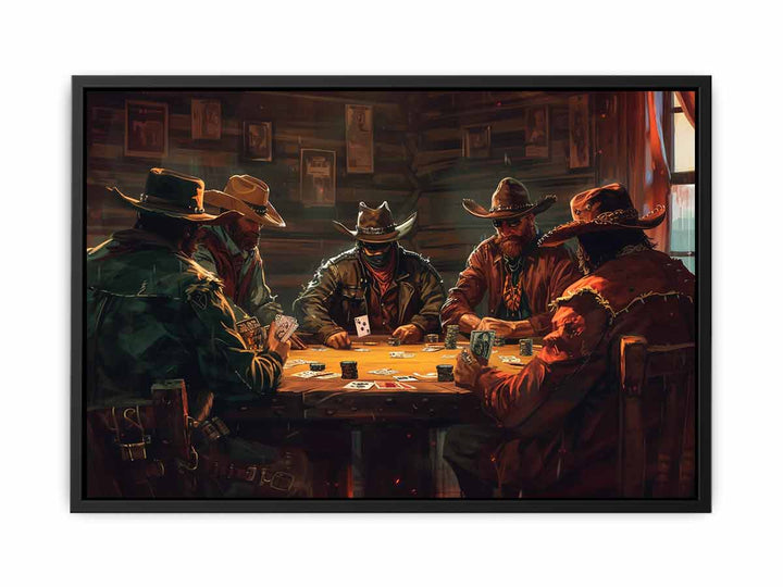 Cowboys Playing Poker Art 