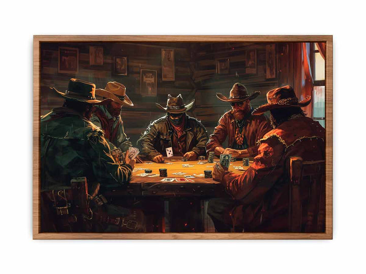 Cowboys Playing Poker Art  Painting