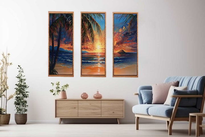 3 Piece Beach Art Painting