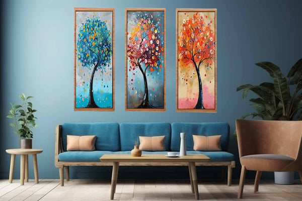  Tree Art Painting Set of 3