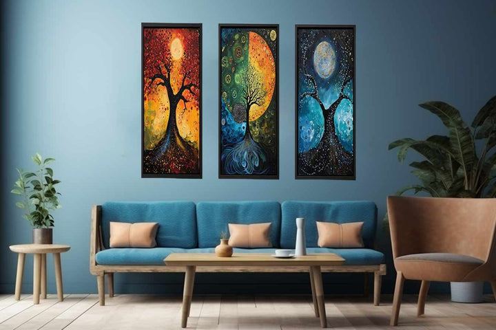 3 Panel Circle Art Painting