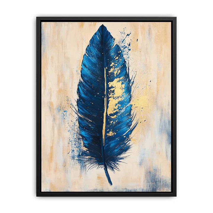 Abstract Feather Canvas Painting 