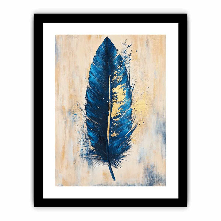 Abstract Feather Canvas Painting 