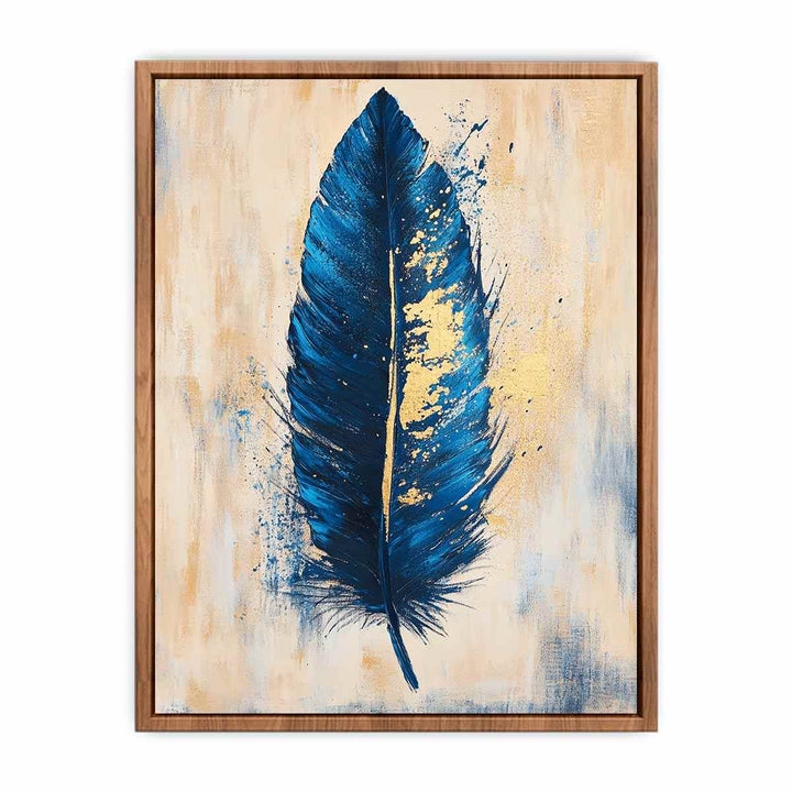 Abstract Feather Canvas Painting 