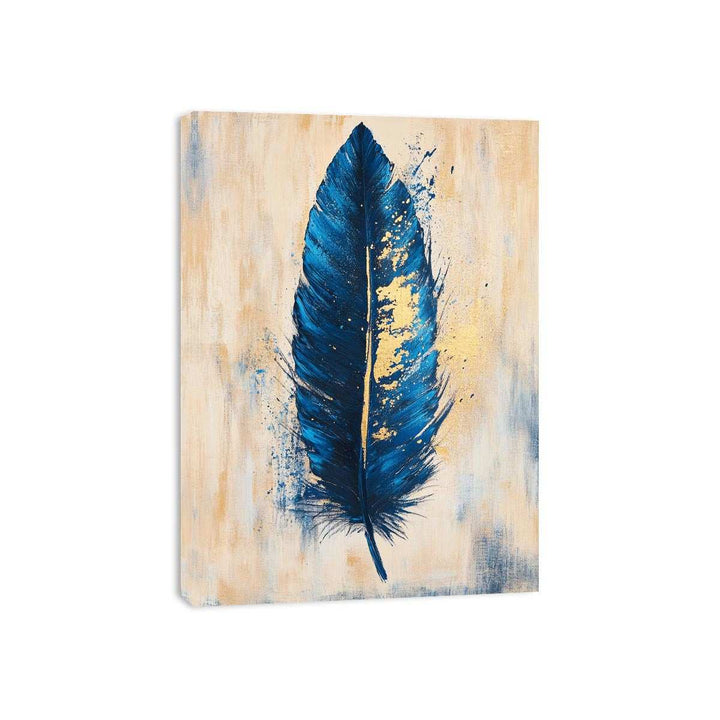 Abstract Feather Canvas Painting 