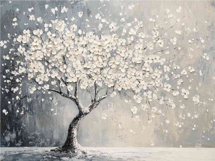 Blooming Tree Canvas Painting 