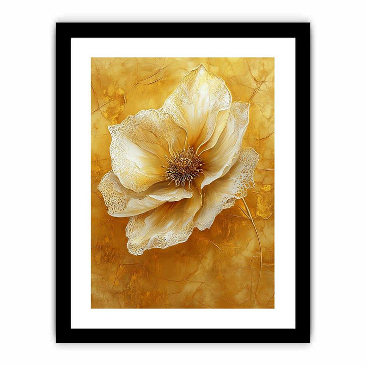 Gold Flower Canvas Painting 