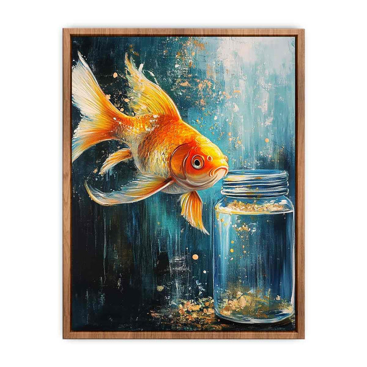 Gold Fish Canvas Painting 