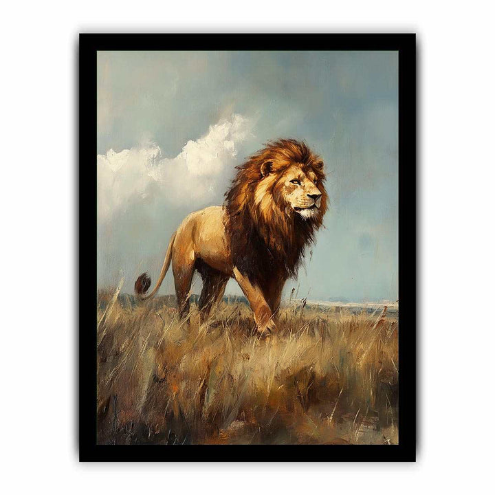 king of The Jungle Canvas Painting 