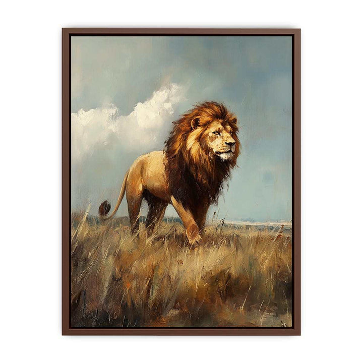 king of The Jungle Canvas Painting 