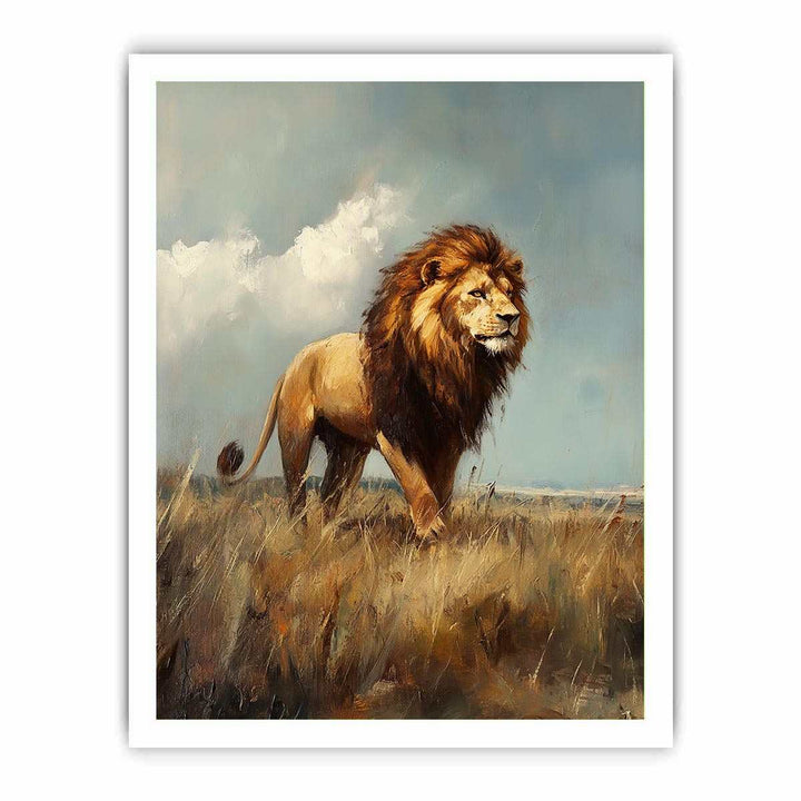 king of The Jungle Canvas Painting 