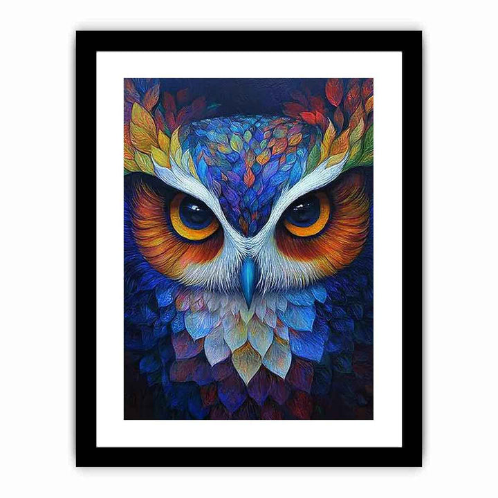 Colorful Owl Canvas Painting 