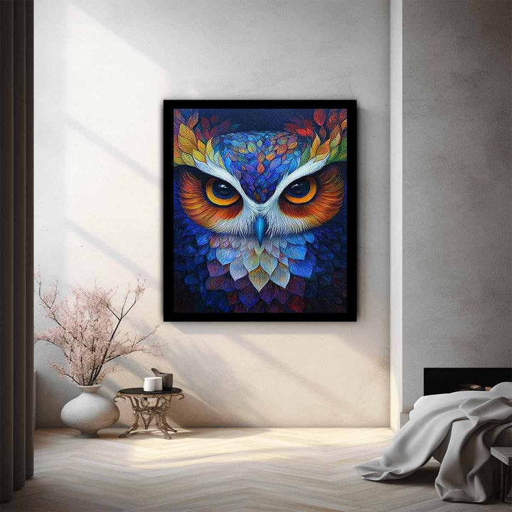 Colorful Owl Painting 