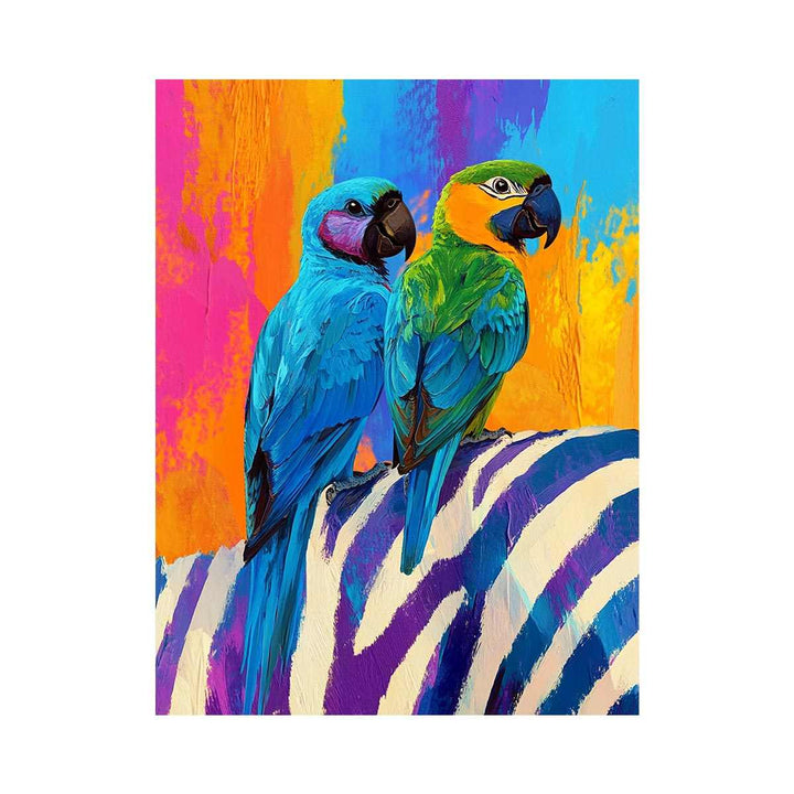 Macaws Oil Painting