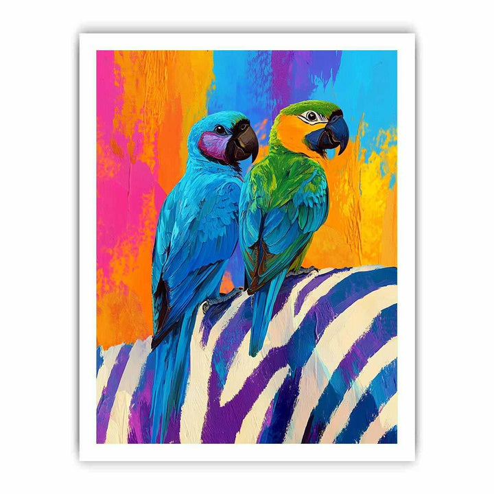 Macaws Canvas Painting 