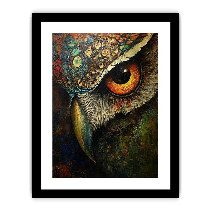 Owl Eye Canvas Painting 