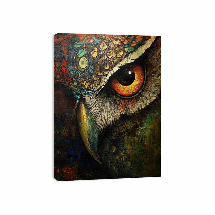 Owl Eye Canvas Painting 