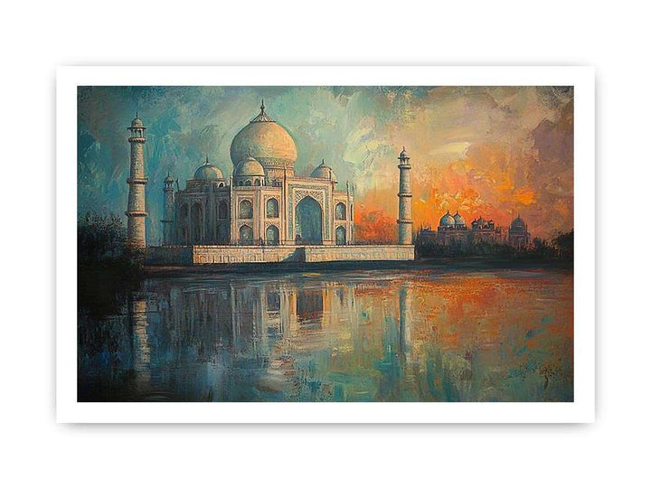 Taj Mahal Canvas Painting 