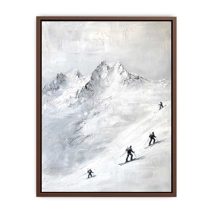 Skiing Canvas Painting 