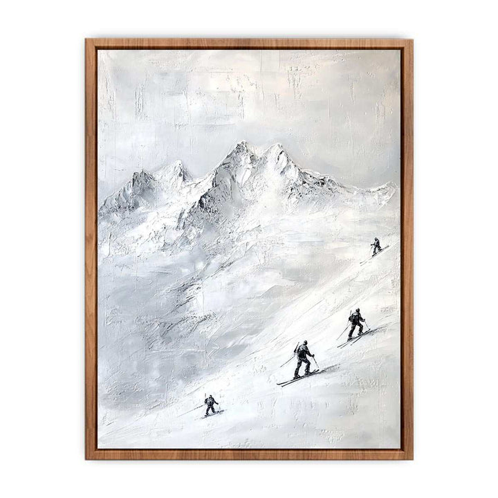 Skiing Canvas Painting 