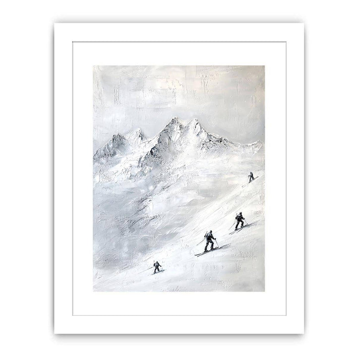 Skiing Canvas Painting 