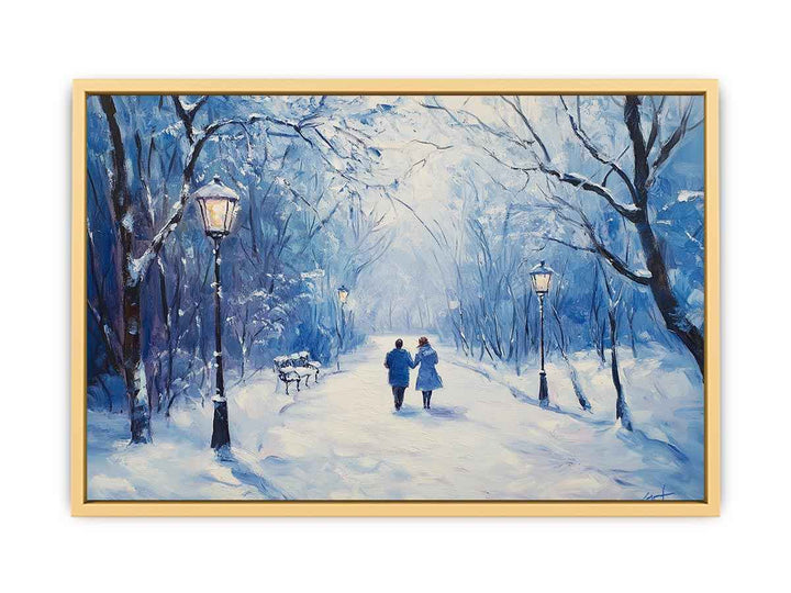 Couple Walk Canvas Painting 