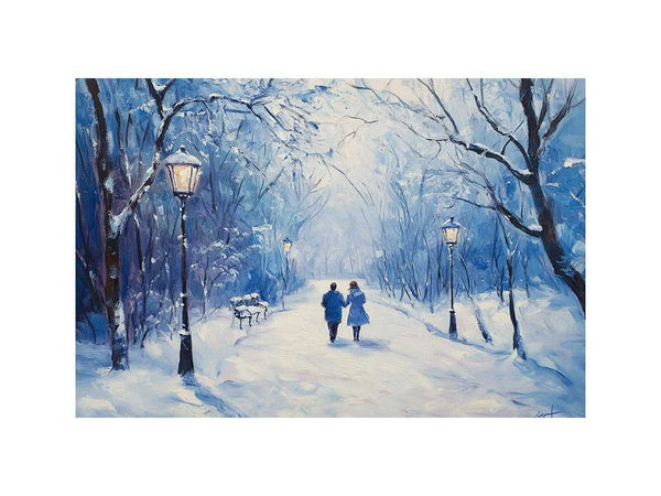 Couple Walk Oil Painting