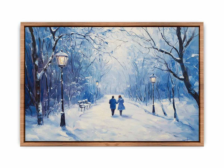 Couple Walk Canvas Painting 