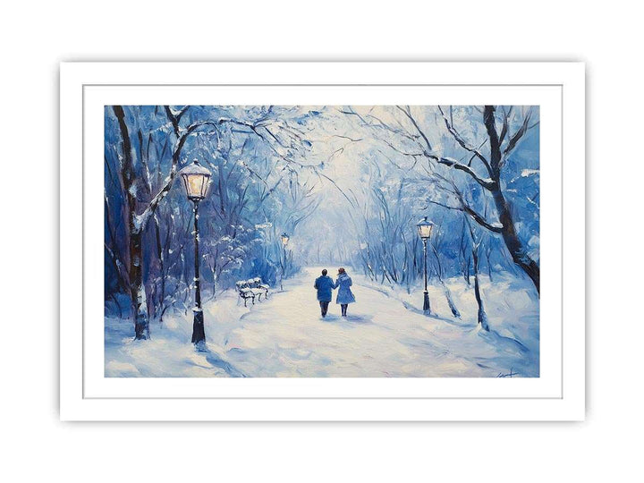 Couple Walk Canvas Painting 