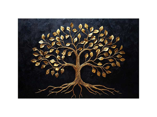 Golden Tree Oil Painting