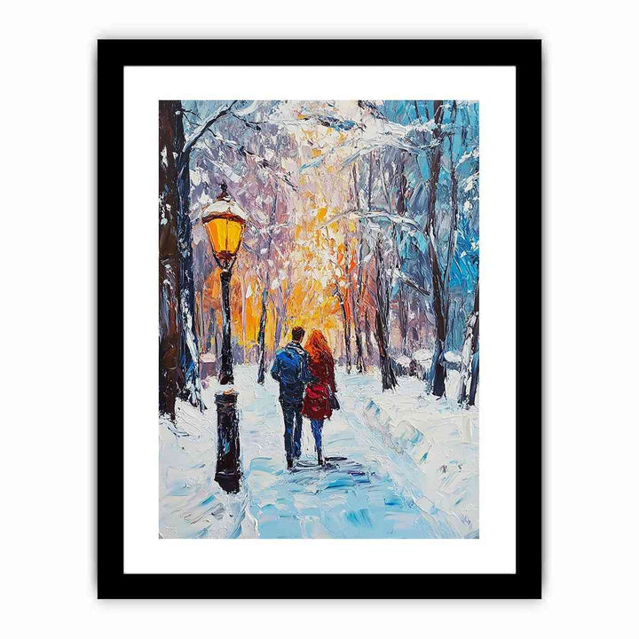 Couple Walk Canvas Painting 