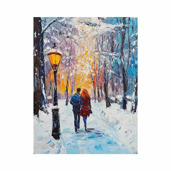 Couple Walk Oil Painting